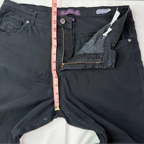 Gloria Vanderbilt Amanda Straight Leg Black Jeans Size 14 Short - Picture 7 of 8